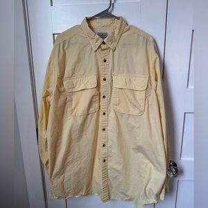 L.L. Bean Light Yellow Button-Up Shirt size XL Tall